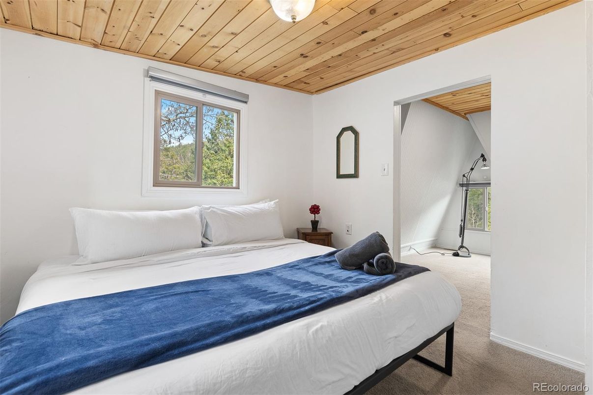 Bedroom, Interior, Wooden Ceilings