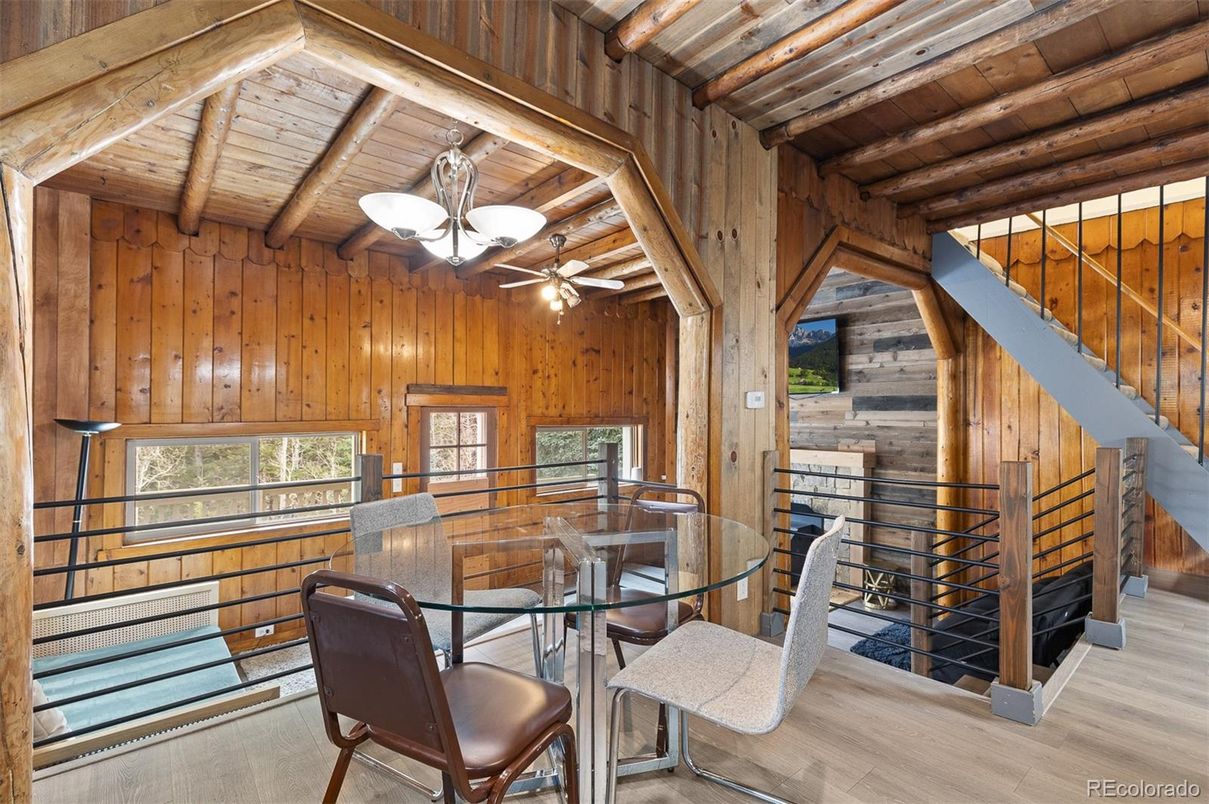 Dining room, Interior, Wooden Beams, Wooden Ceilings, Wood Texture Flooring, Wooden Walls