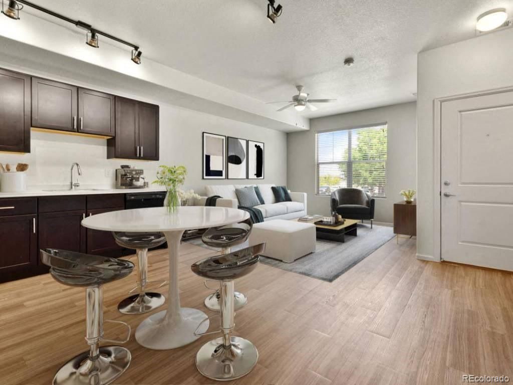 Interior, Kitchen, Living room, Wood Texture Flooring
