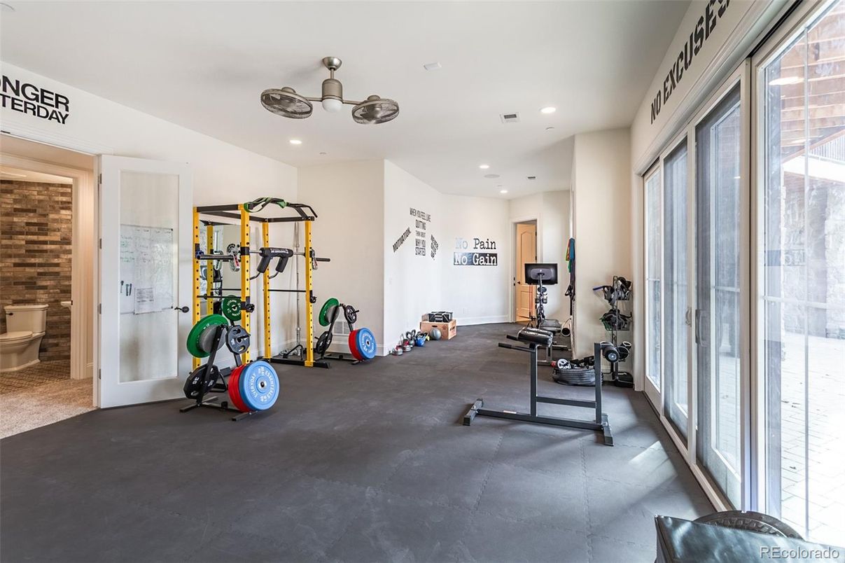 Fitness Equipment, Interior, Recessed Lighting