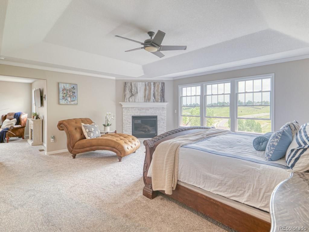 Bedroom, Fireplace, Interior