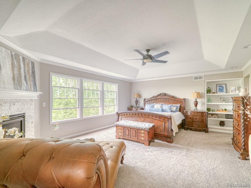 Bedroom, Fireplace, Interior