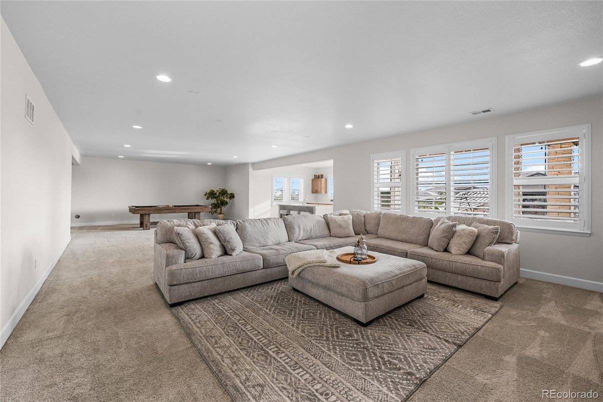 Billiard Table, Game Room, Interior, Living room, Recessed Lighting