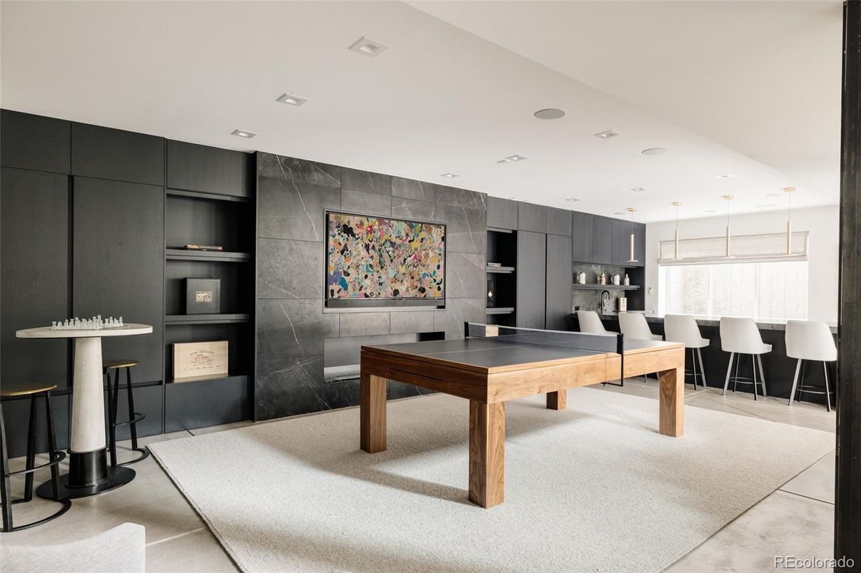 Billiard Table, Dining room, Game Room, Interior, Kitchen, Pendant Lights, Recessed Lighting