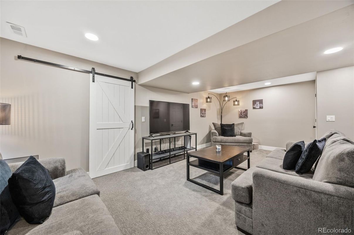 Interior, Living room, Recessed Lighting