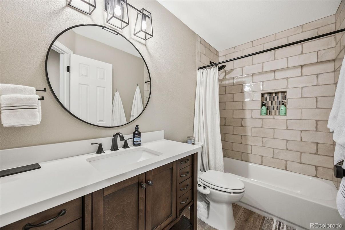 Bathroom, Interior, Wood Texture Flooring