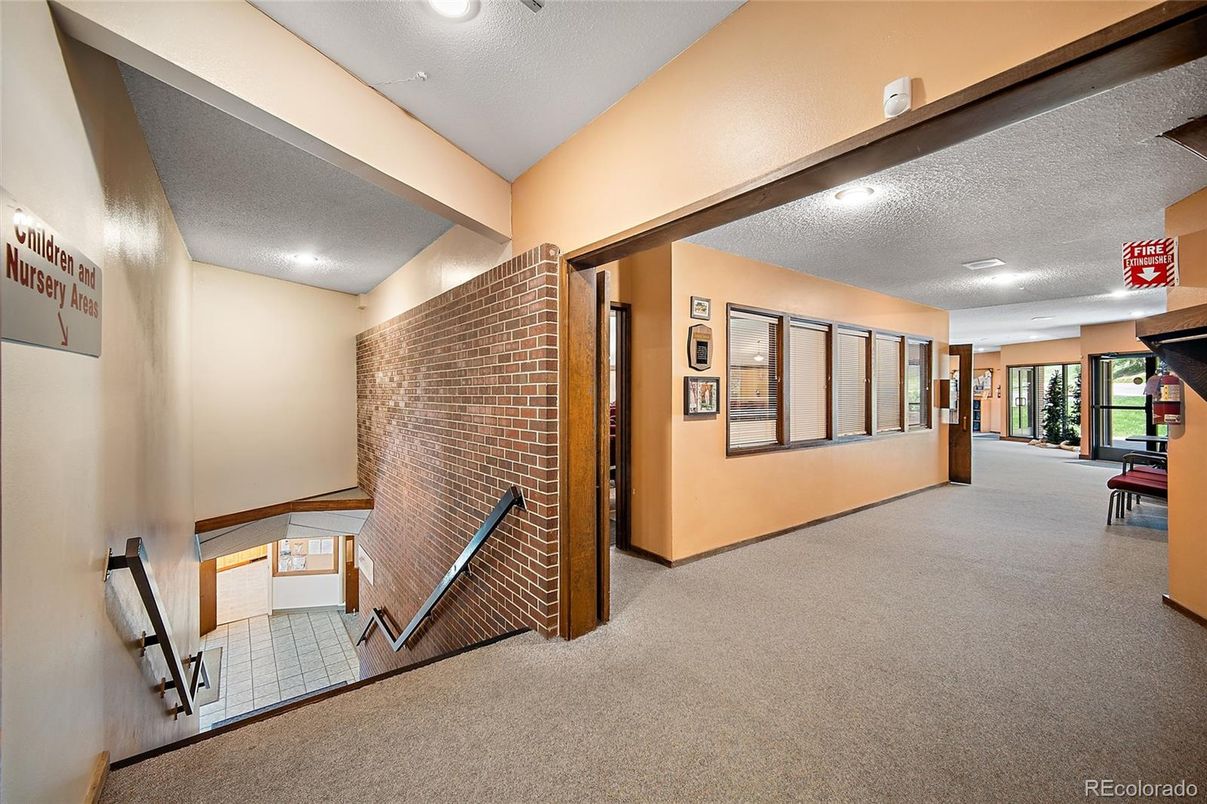 Fireplace, Interior, Recessed Lighting, Stone Walls