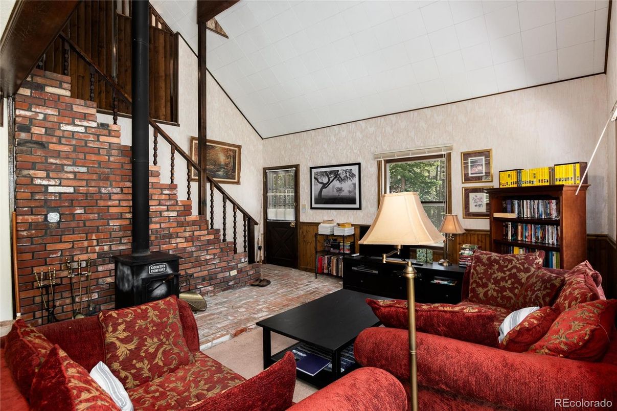 Interior, Living room, Stone Walls