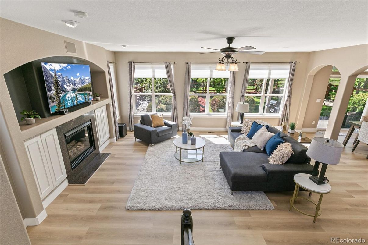 Fireplace, Interior, Living room, Wood Texture Flooring