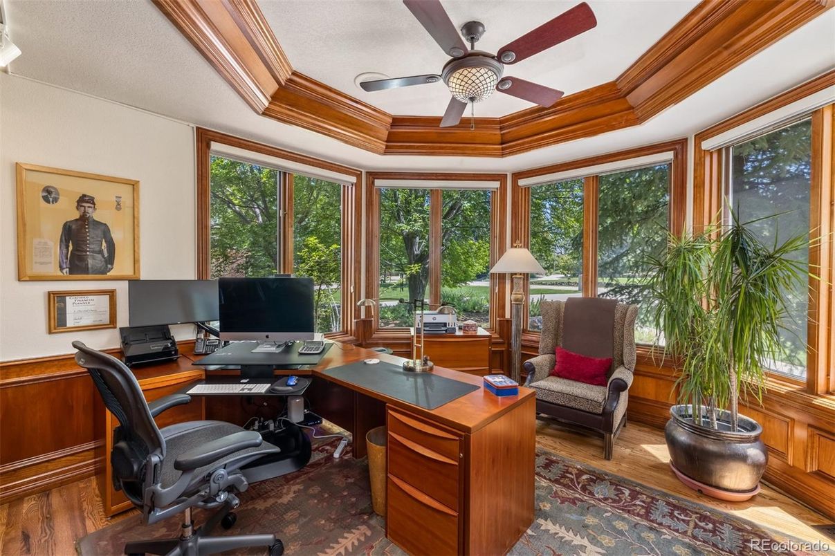 Home Office, Interior, Wood Texture Flooring