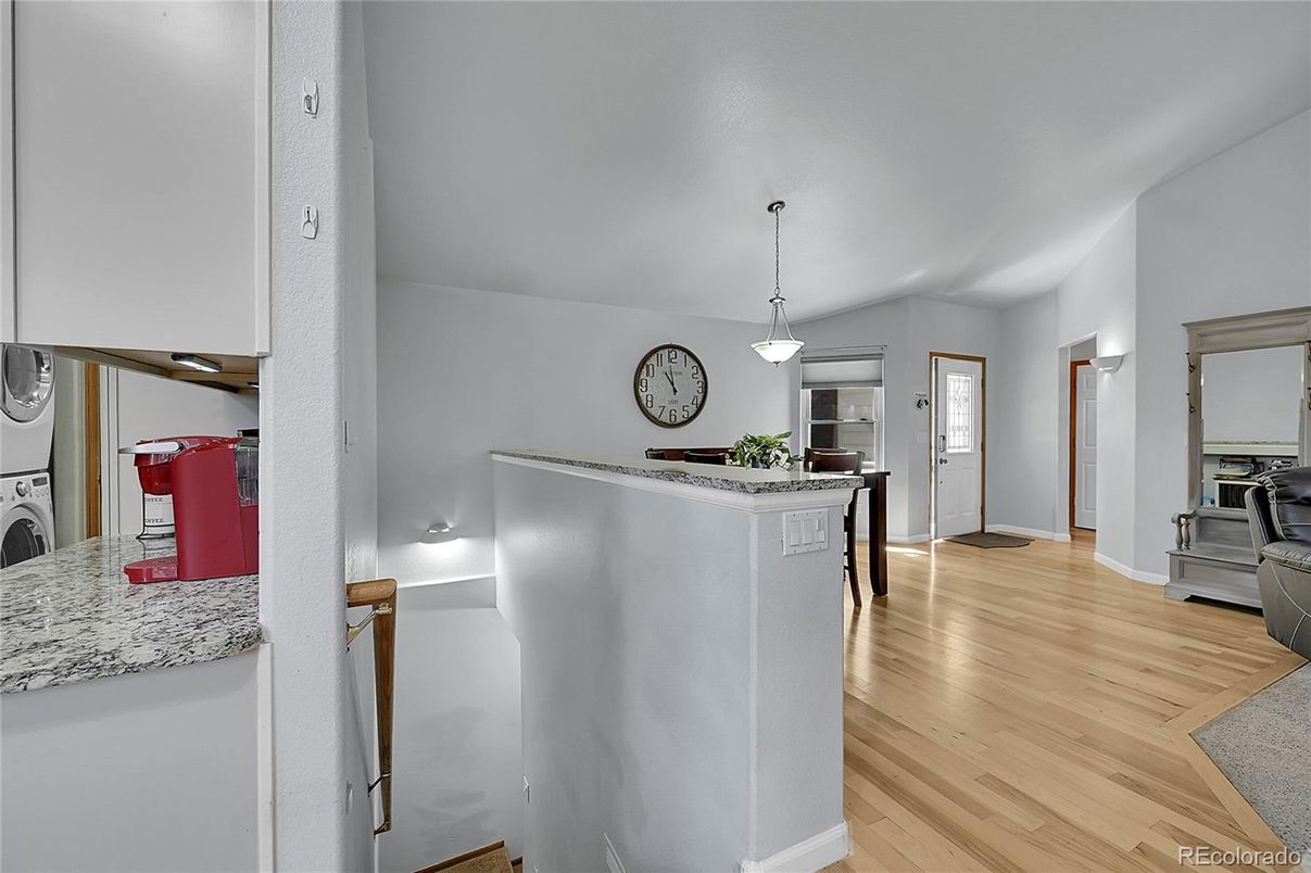 Interior, Kitchen, Pendant Lights, Wood Texture Flooring