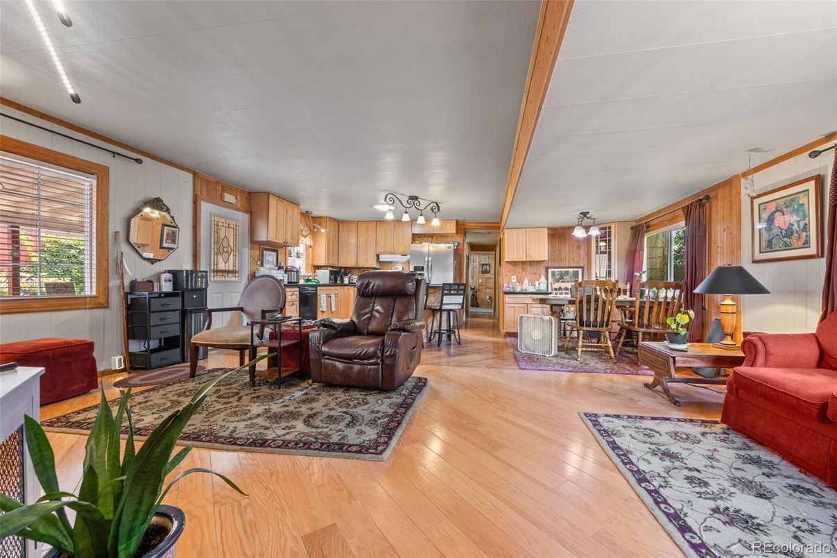 Dining room, Interior, Kitchen, Living room, Wood Texture Flooring