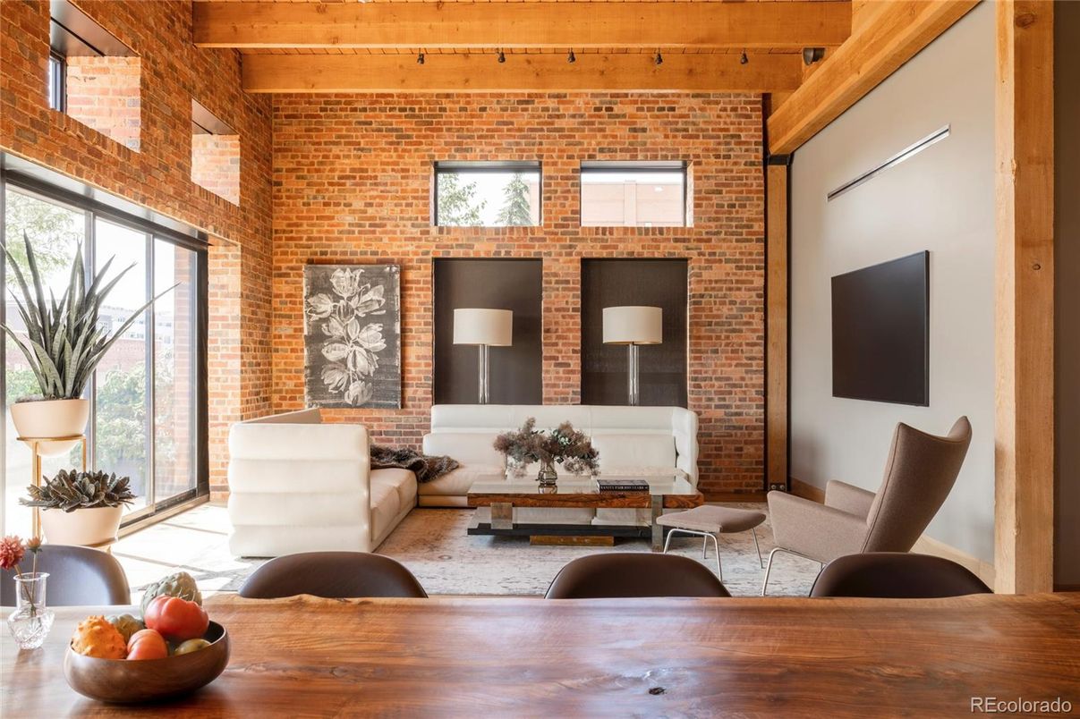 Dining room, Interior, Living room, Stone Walls, Wooden Beams