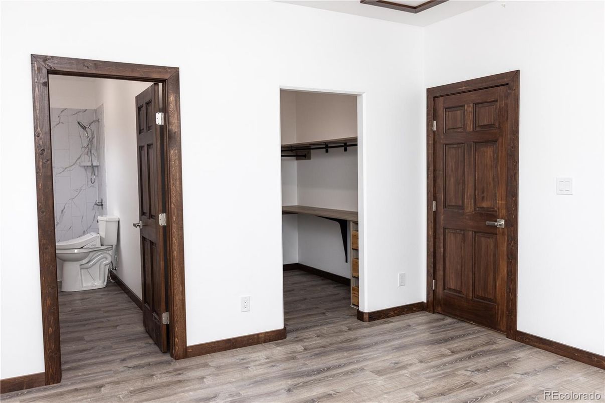 Bathroom, Interior, Marble Walls, Wood Texture Flooring