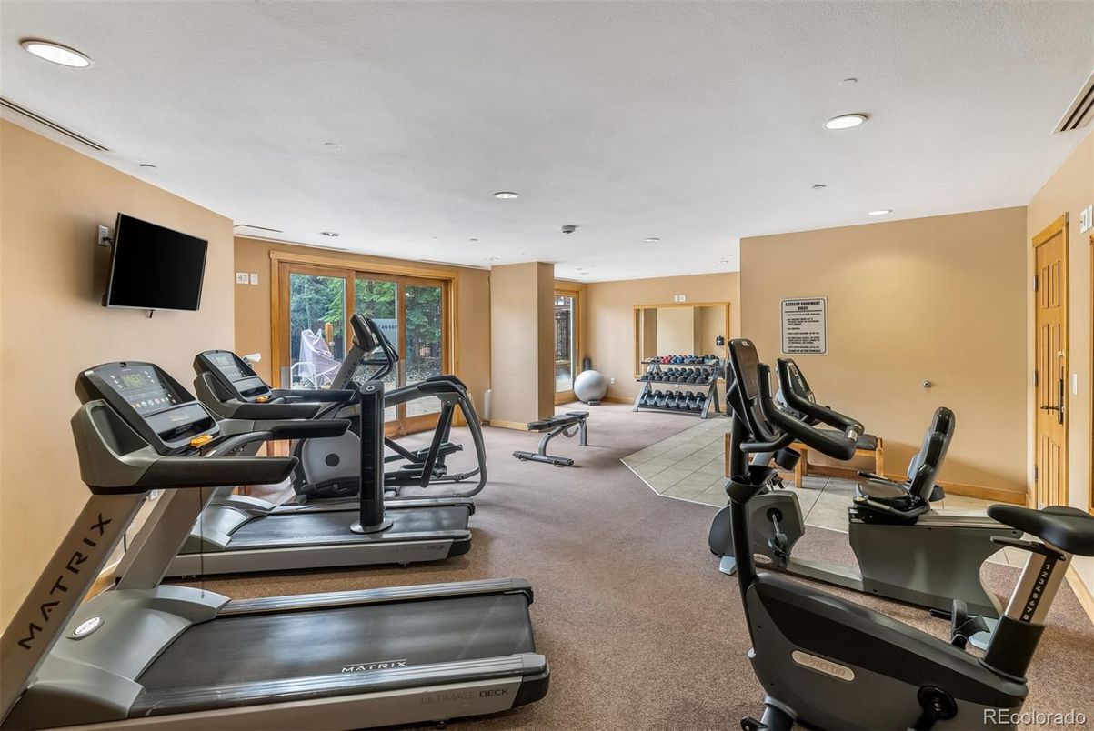 Fitness Equipment, Gym, Interior, Recessed Lighting
