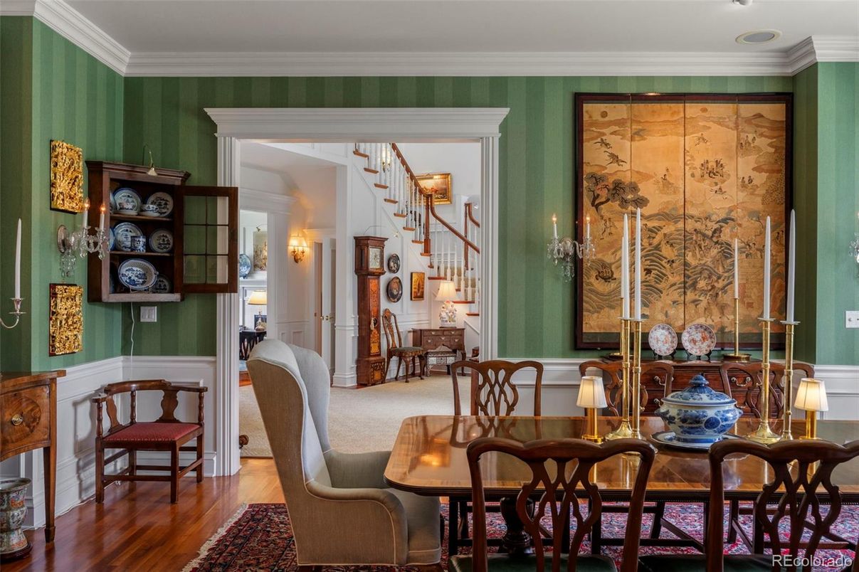 Dining room, Interior, Wood Texture Flooring