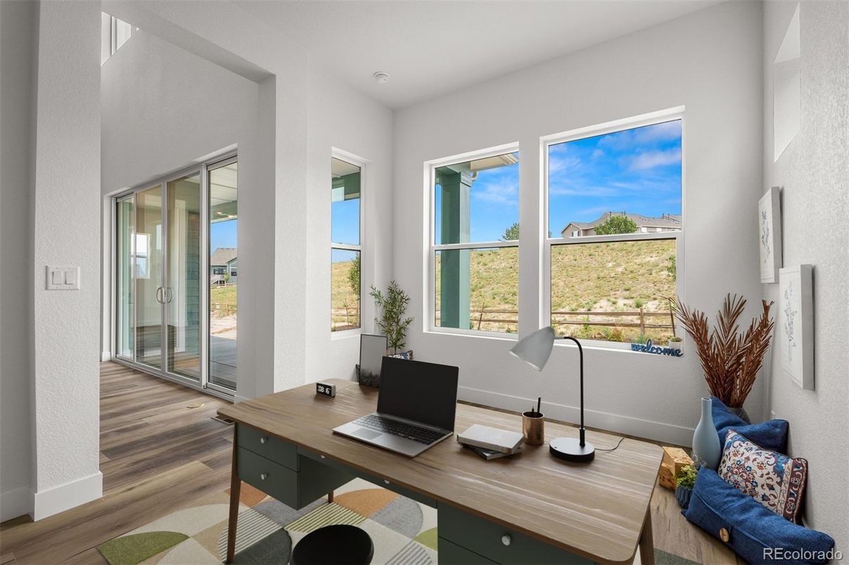 Home Office, Interior, Wood Texture Flooring