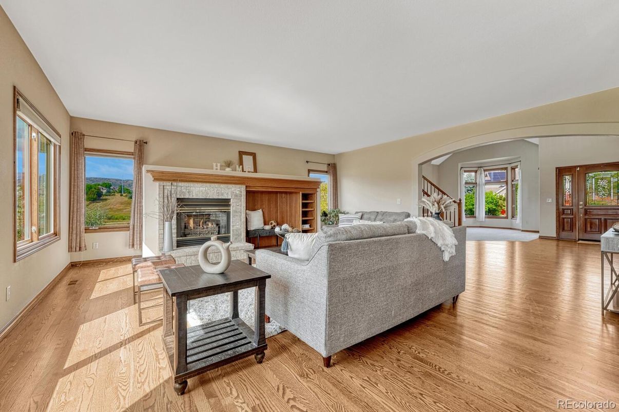 Fireplace, Interior, Living room, Wood Texture Flooring