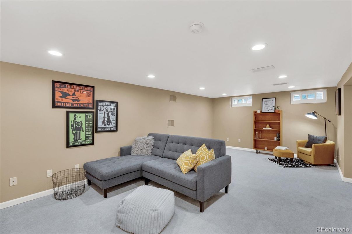 Interior, Living room, Recessed Lighting