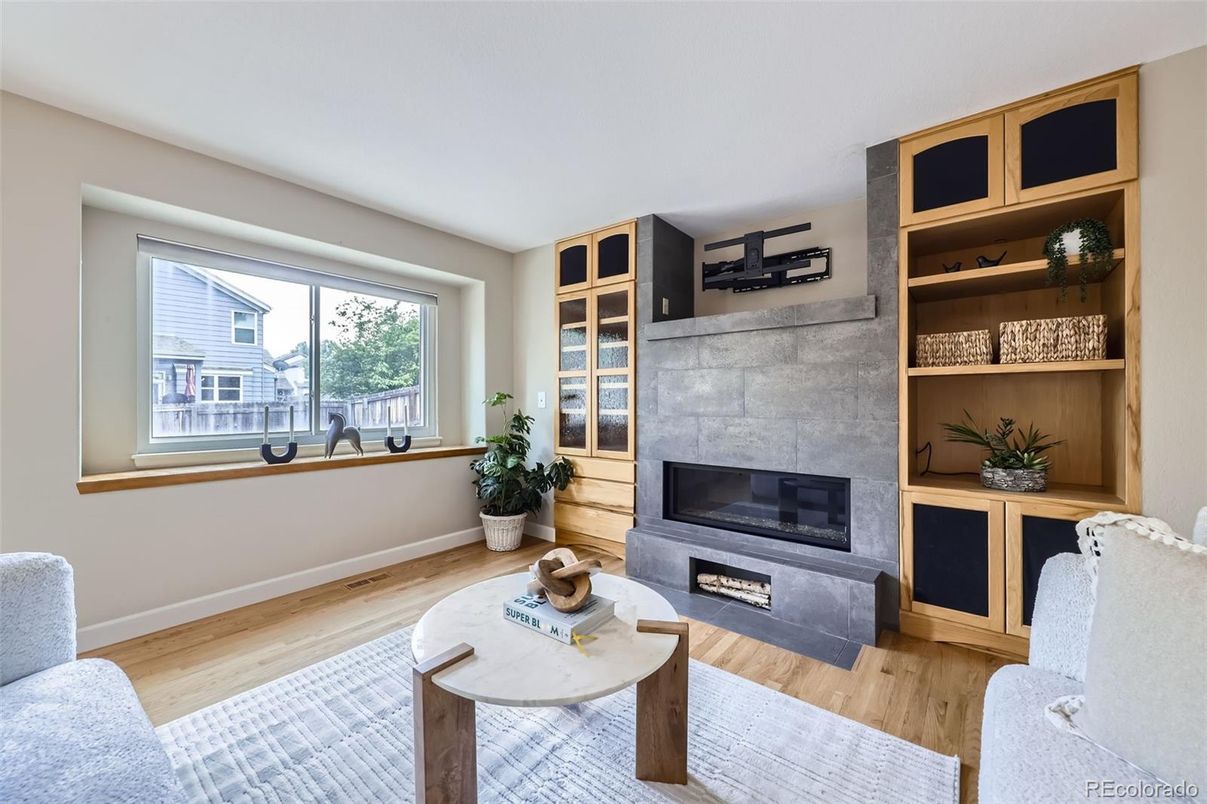 Fireplace, Interior, Wood Texture Flooring