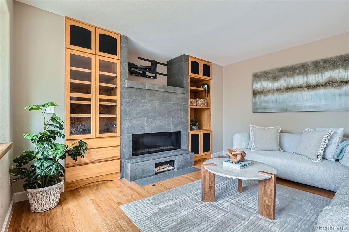 Fireplace, Interior, Living room, Wood Texture Flooring