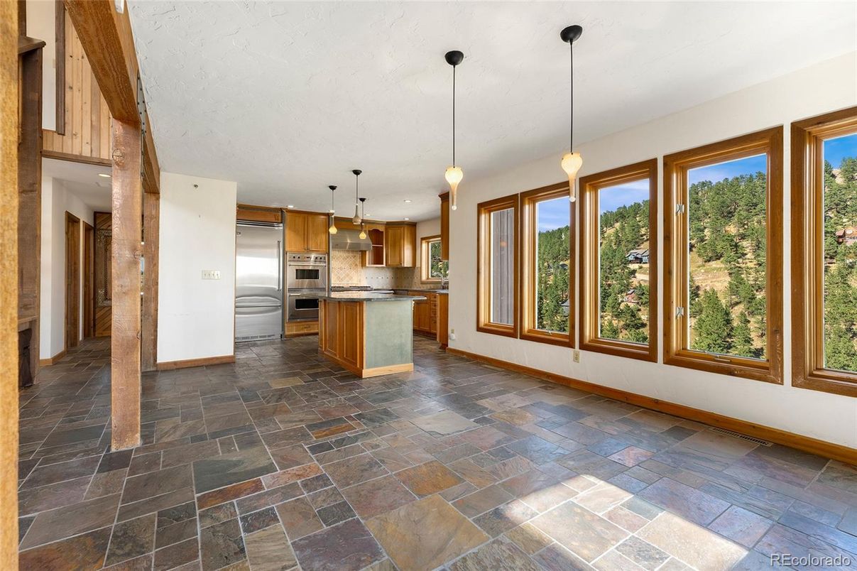 Interior, Kitchen, Pendant Lights, Stainless Steel Appliances