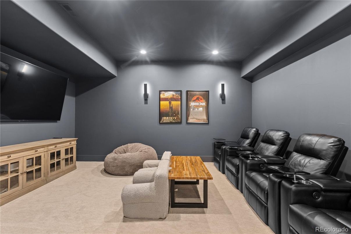 Home Theatre Room, Interior, Recessed Lighting, Theatre Room