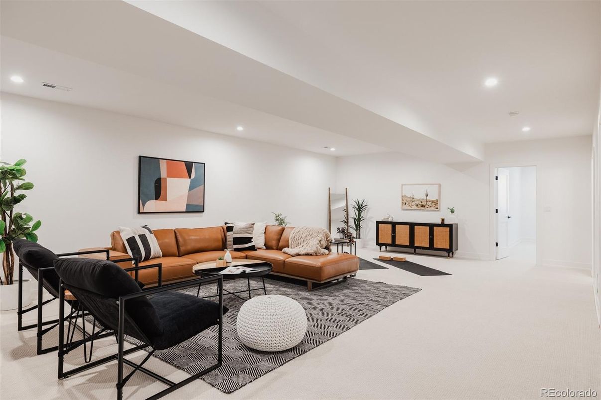 Interior, Living room, Recessed Lighting