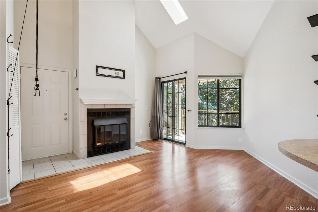 Empty room, Fireplace, Interior, Wood Texture Flooring