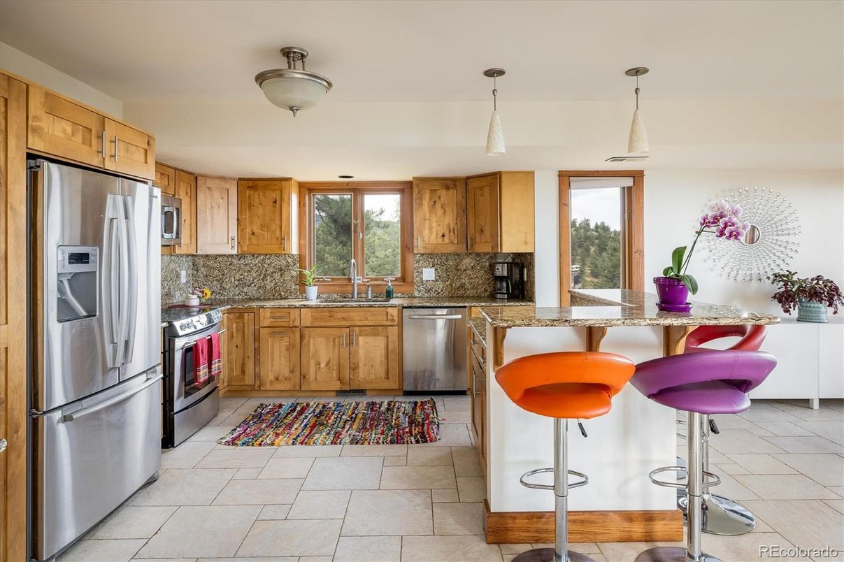 Interior, Kitchen, Pendant Lights, Stainless Steel Appliances