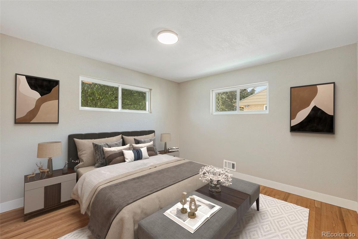 Bedroom, Interior, Wood Texture Flooring