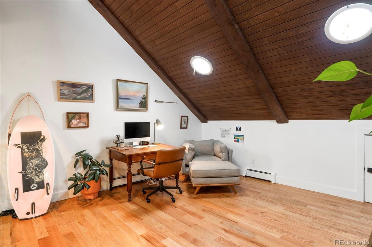 Home Office, Interior, Wooden Beams, Wooden Ceilings, Wood Texture Flooring
