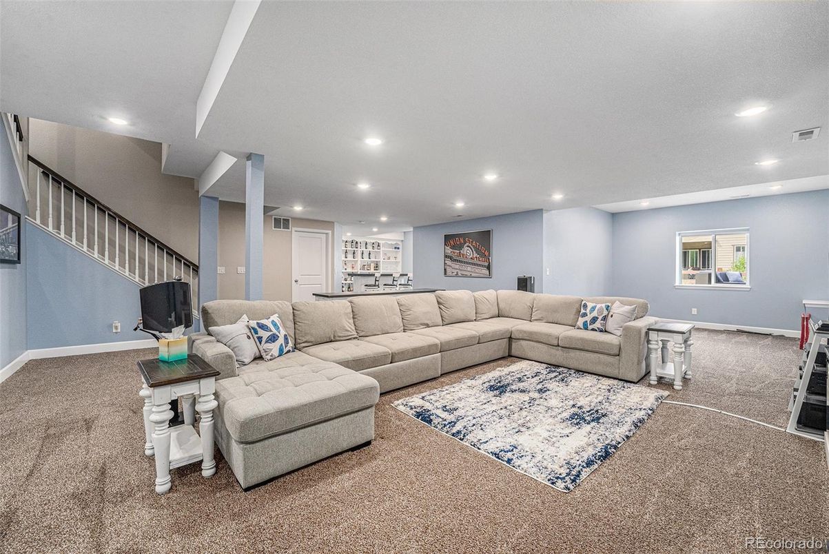 Interior, Living room, Recessed Lighting