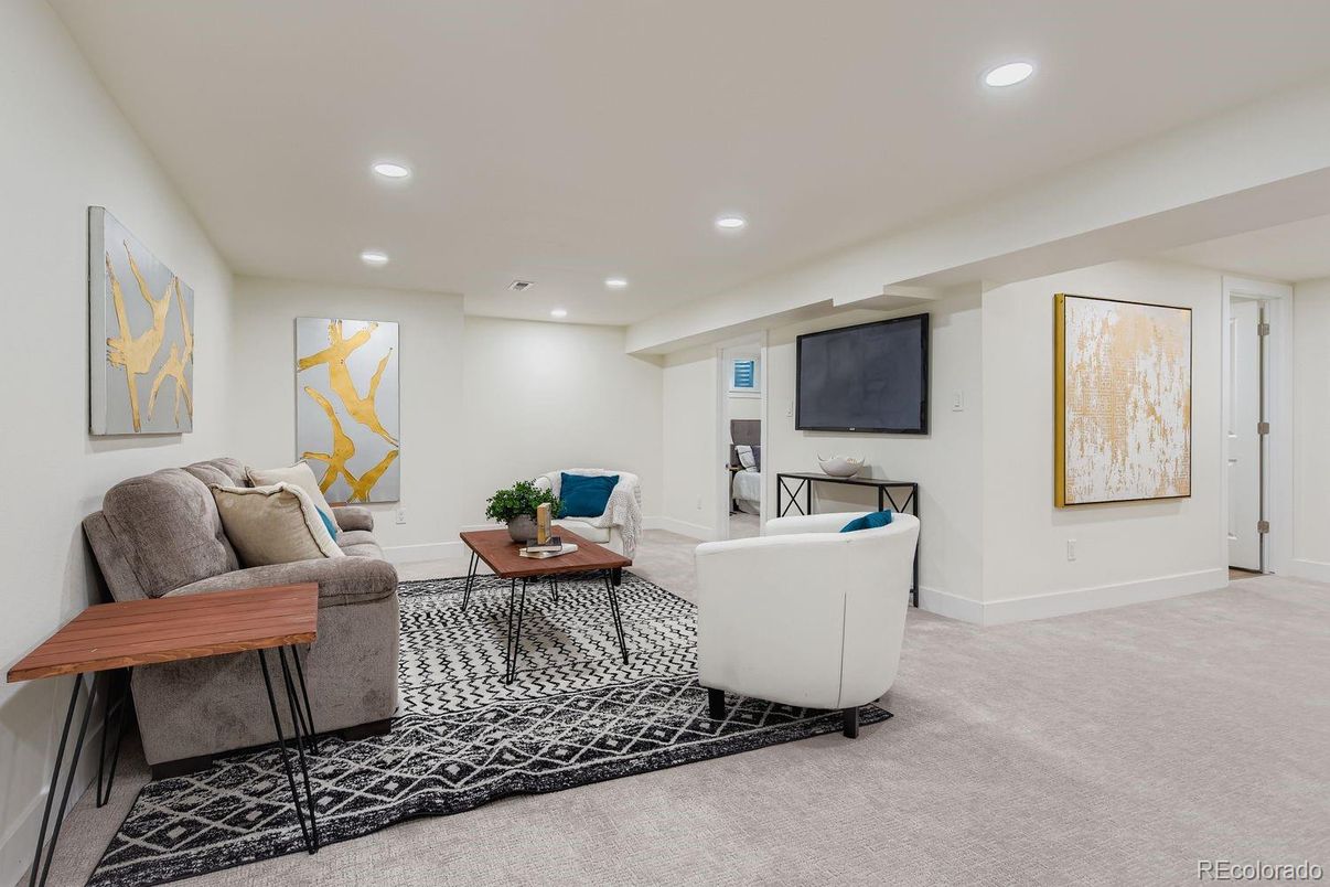Interior, Living room, Recessed Lighting