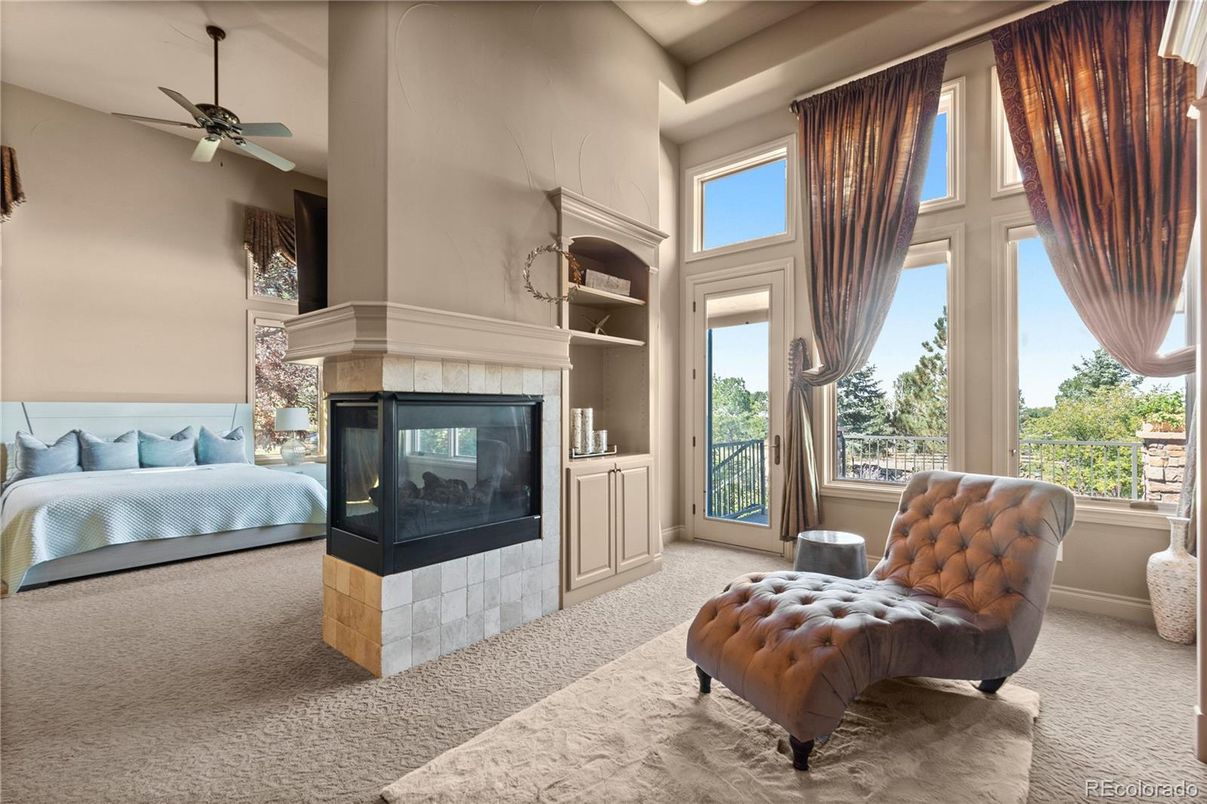 Bedroom, Fireplace, Interior