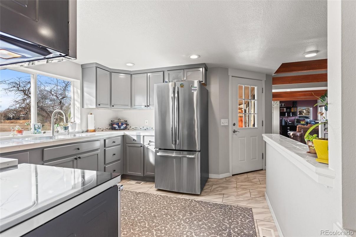 Interior, Kitchen, Marble, Recessed Lighting, Stainless Steel Appliances