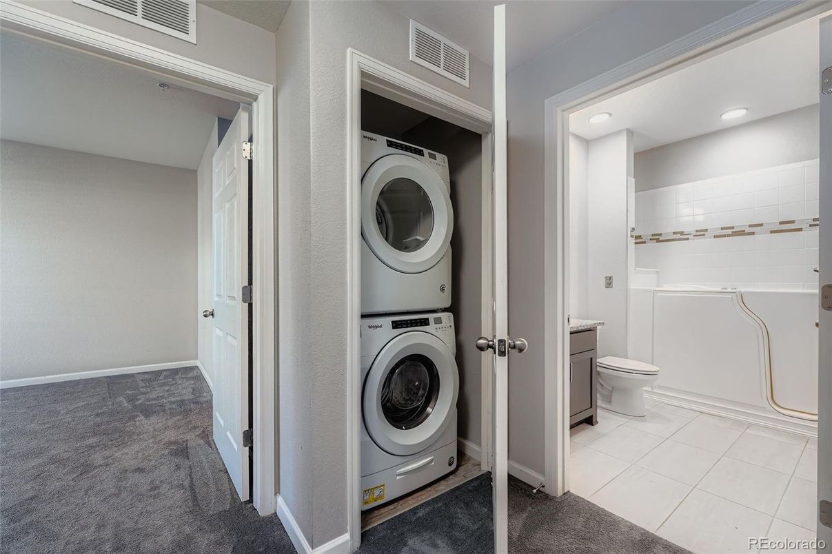 Bathroom, Interior, Recessed Lighting, Utility Closets, Washer