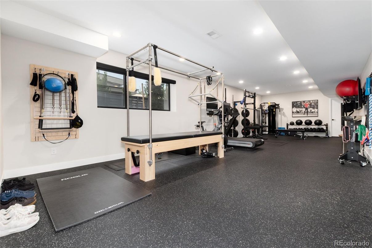 Fitness Equipment, Game Room, Gym, Interior, Recessed Lighting