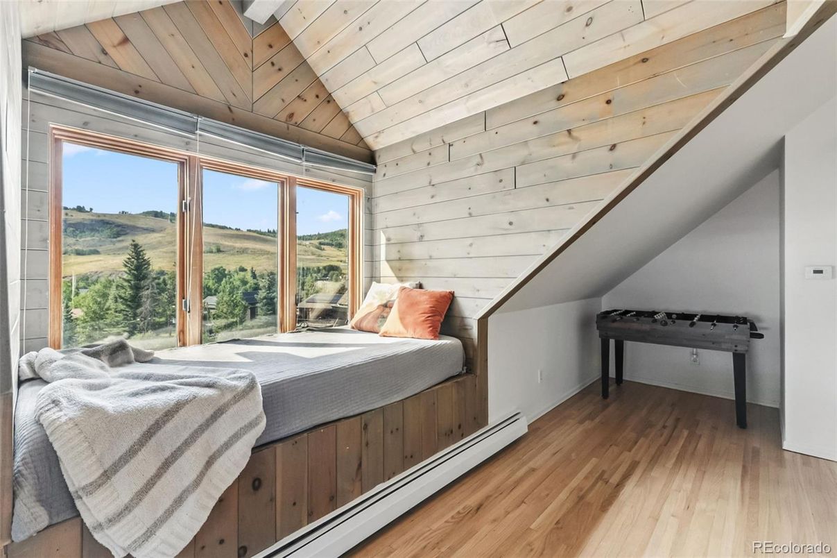 Bedroom, Interior, Wooden Ceilings, Wood Texture Flooring, Wooden Walls