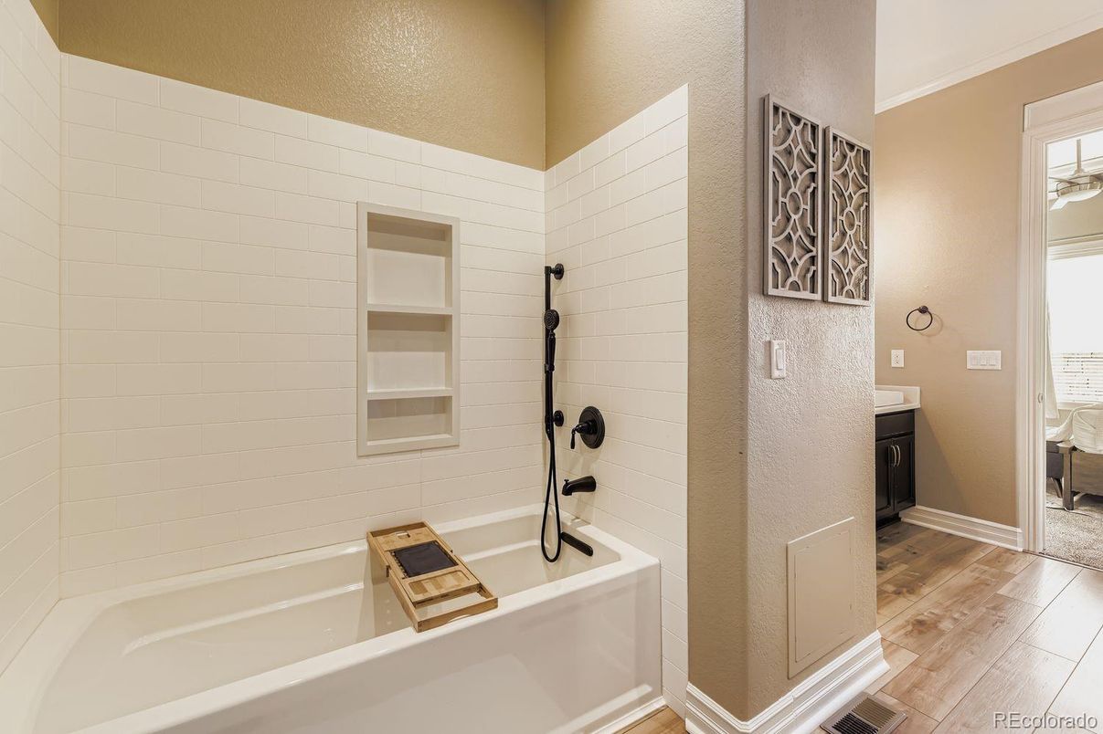 Bathroom, Interior, Wood Texture Flooring