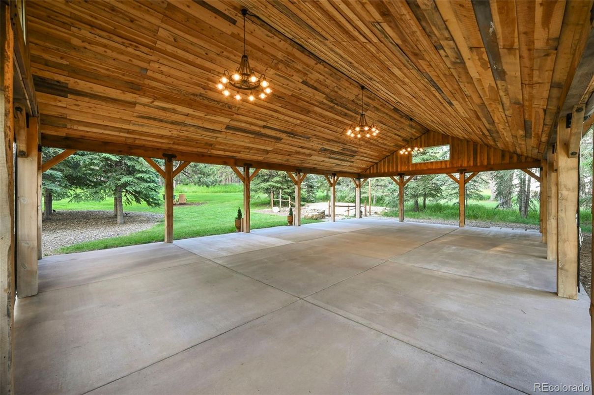 Exterior, Pendant Lights, Wooden Ceilings