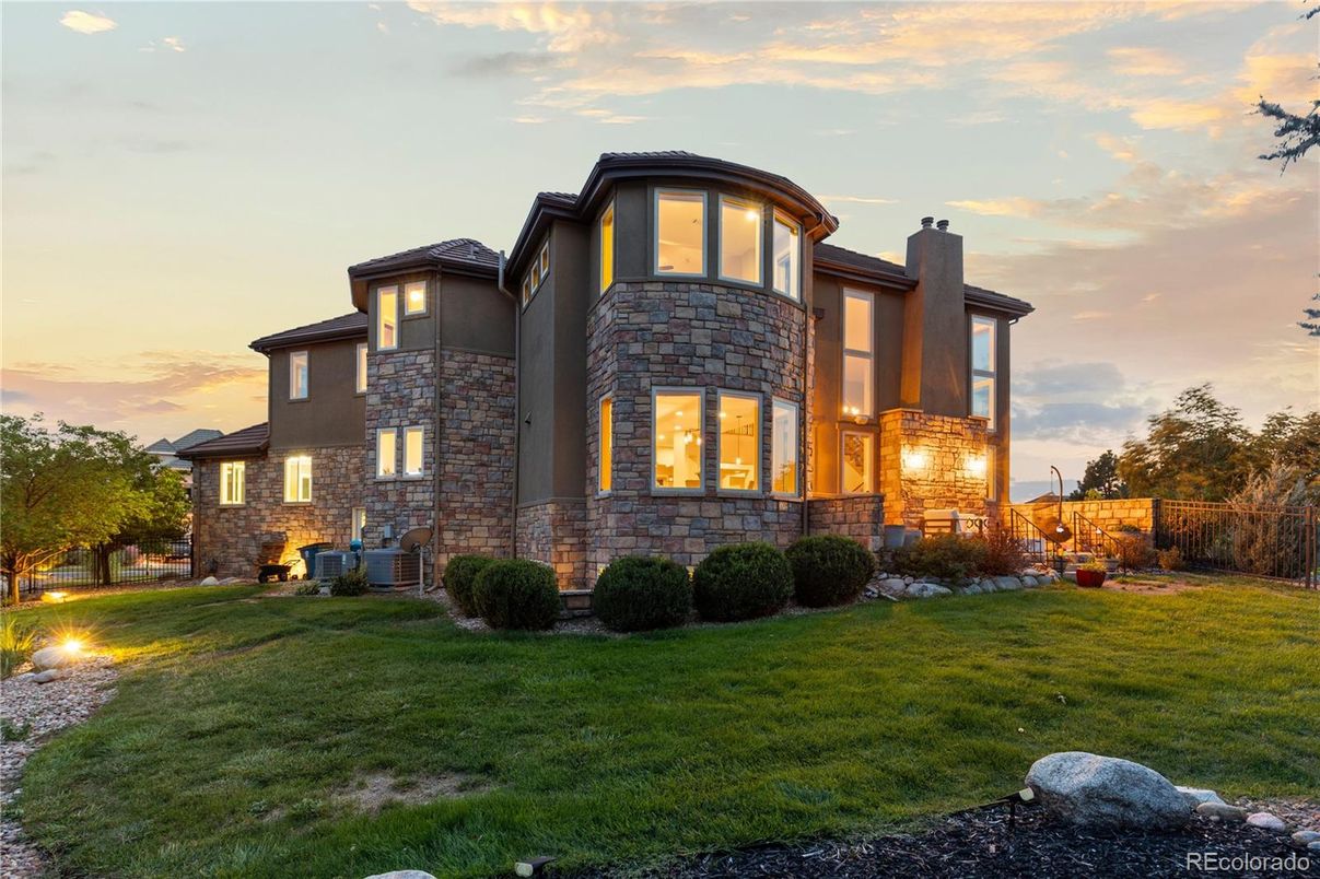 Backyard, Exterior, Facade, Brick Facade, Mediterranean