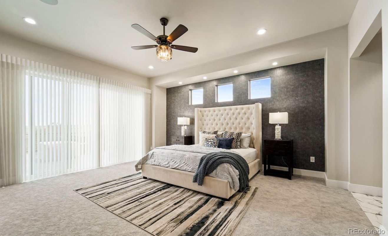 Bedroom, Interior, Recessed Lighting