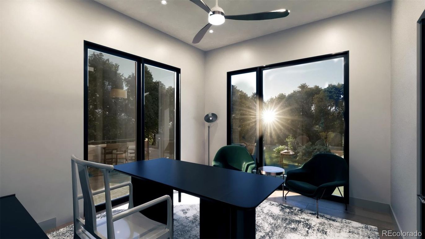 Home Office, Interior, Recessed Lighting