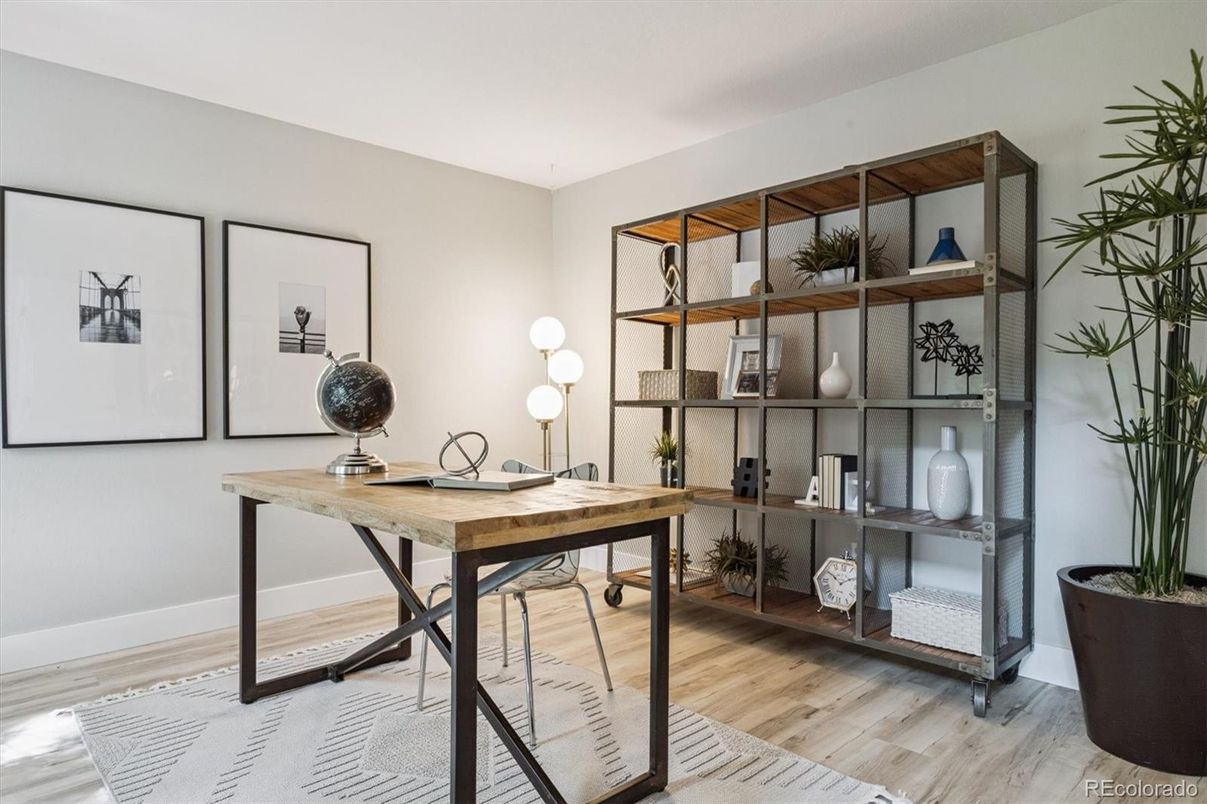 Home Office, Interior, Wood Texture Flooring