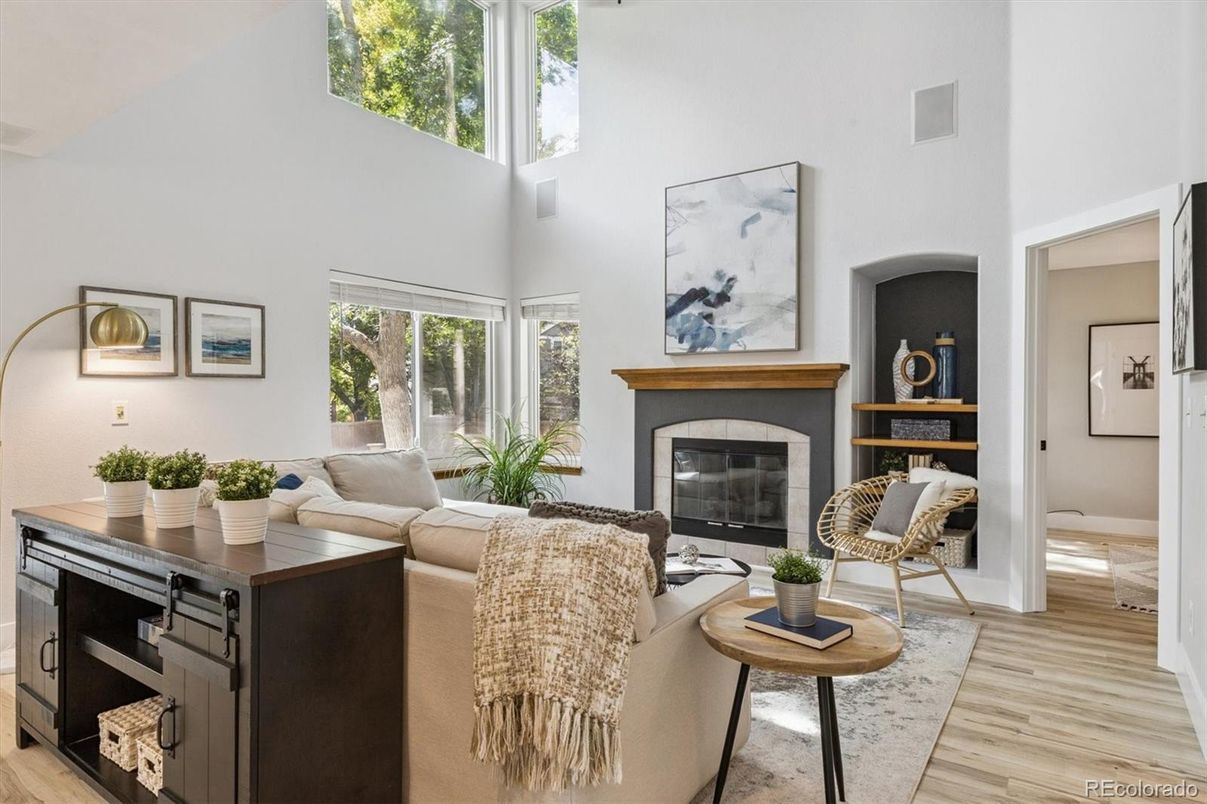 Fireplace, Interior, Living room, Wood Texture Flooring