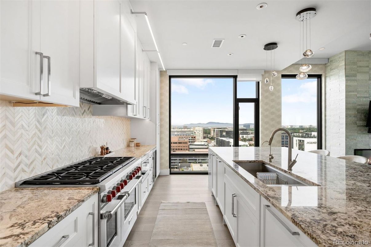Interior, Kitchen, Pendant Lights, Recessed Lighting, Stainless Steel Appliances, Water