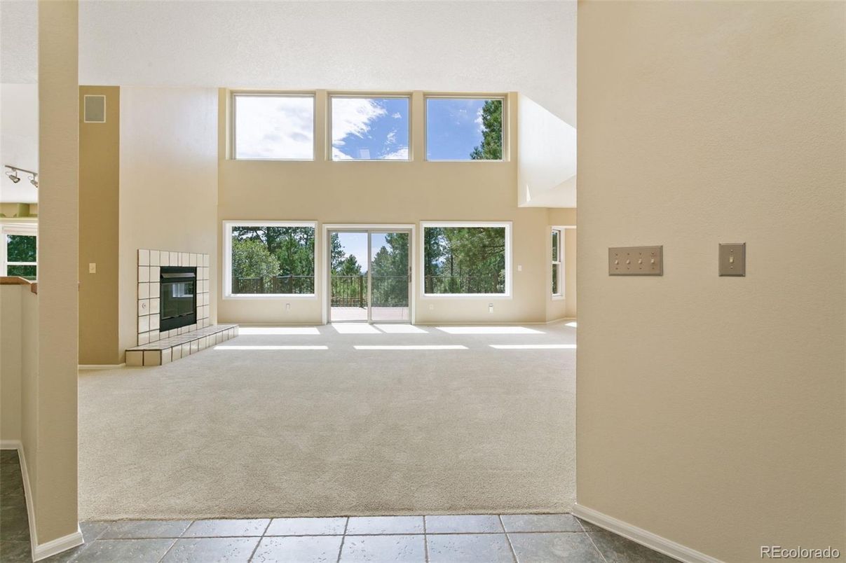 Empty room, Fireplace, Interior