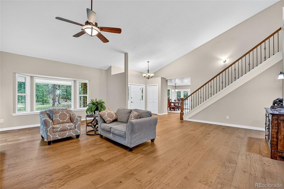Chandelier, Interior, Living room, Wood Texture Flooring