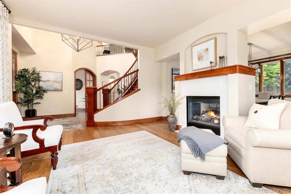 Fireplace, Interior, Living room, Wood Texture Flooring